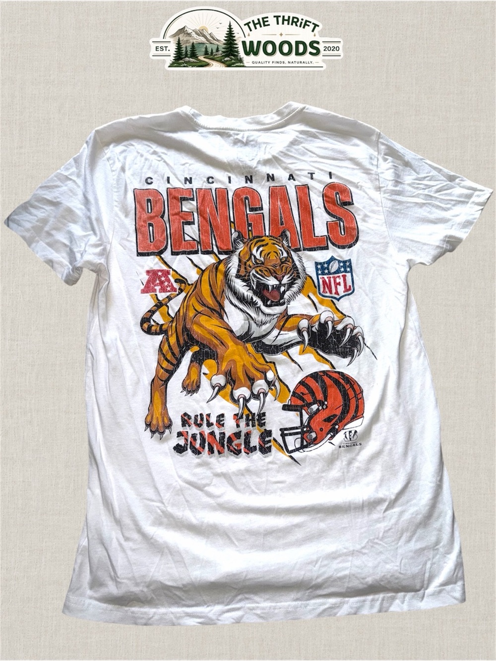 Cincinnati Bengals White Graphic Tee NFL